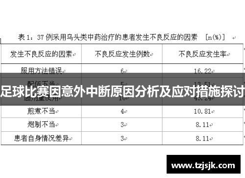 足球比赛因意外中断原因分析及应对措施探讨